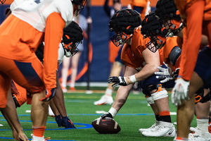 SU’s first spring practice featured Oronde Gadsden’s return to lead a new-look receiving corps with transfers Zeed Haynes and Jackson Meeks. 